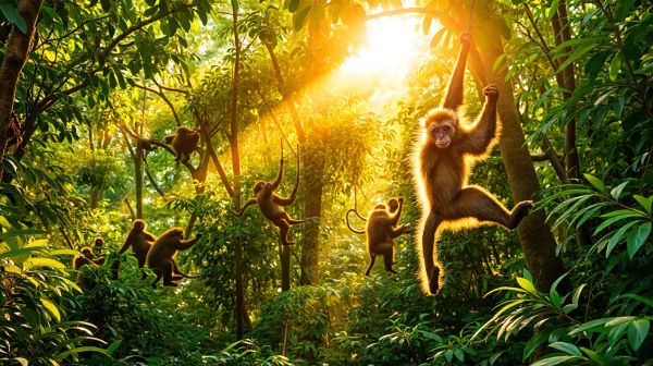 Découverte fascinante des macaques dans la forêt d'Ubud